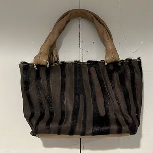 Ceoni Piero genuine leather animal hair Italian bag
